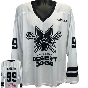 Las Vegas Desert Dogs Wayne Gretzky Jersey Mens XL X-Large Lacrosse Shirt White